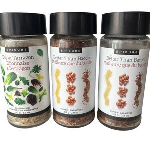 🖤Epicure Dijon Tarragon & Better Than Bacon Seasoning Trio - Black Caps🖤